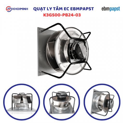 Quạt ly tâm EC EBMPAPST K3G500-PB24-03