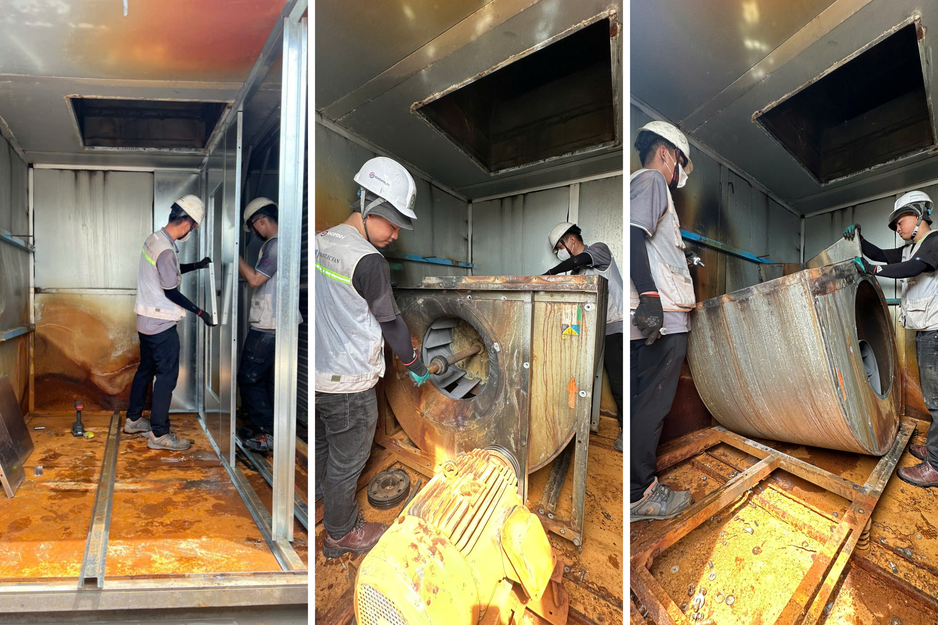Ngắt nguồn và tháo dỡ quạt cũ