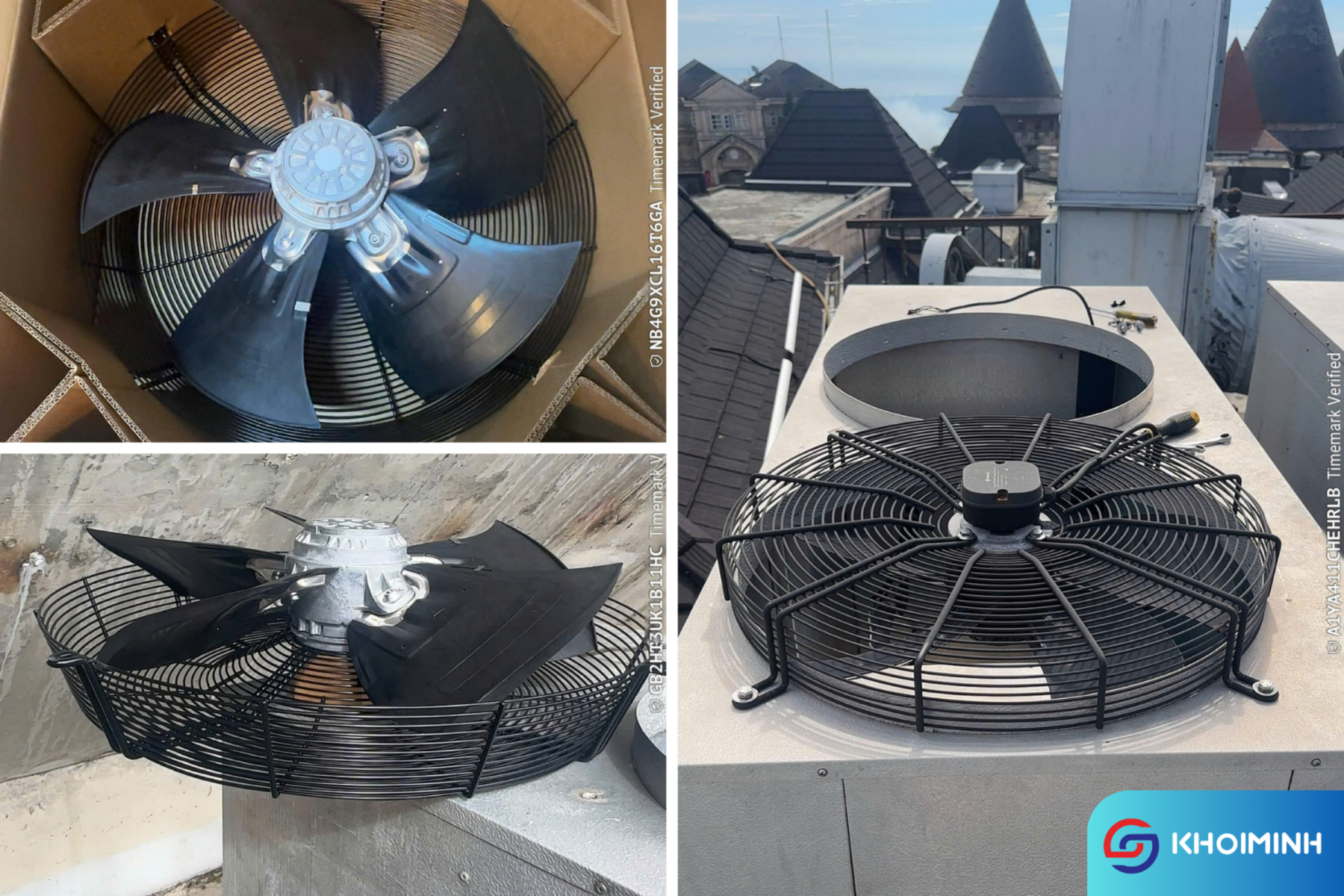 Thay quạt tản nhiệt Heatpump