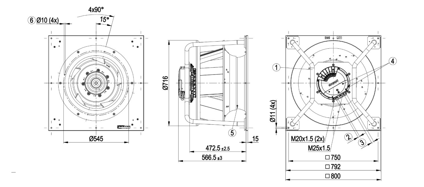 BẢNG VẼ KỸ THUẬT QUẠT LY TÂM EC K3G630-PC04-L1_KM241523 (EBMPAPST)