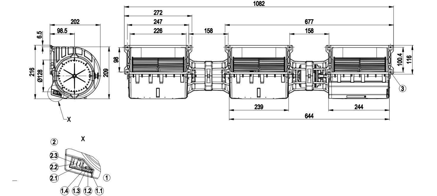 QUẠT LY T&Acirc;M EC K3G146-AE01-01 (EBMPAPST)