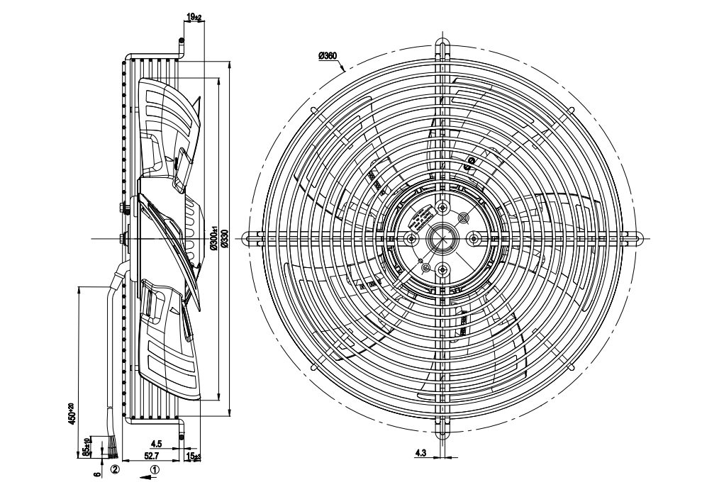 BẢNG KỸ THUẬT QUẠT HƯỚNG TRỤC EBMPAPST S4D300-AS34-30